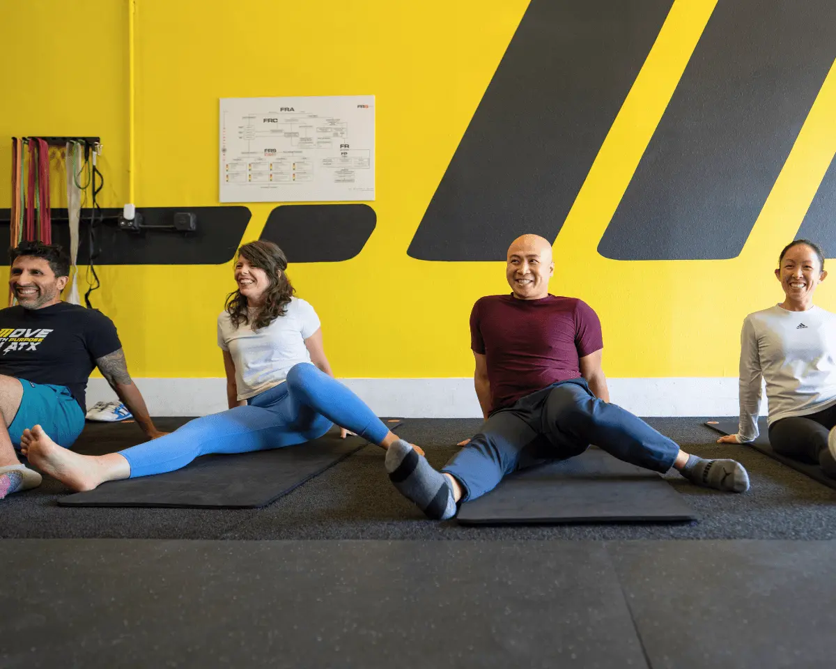Stretching class at Motive Training South Austin